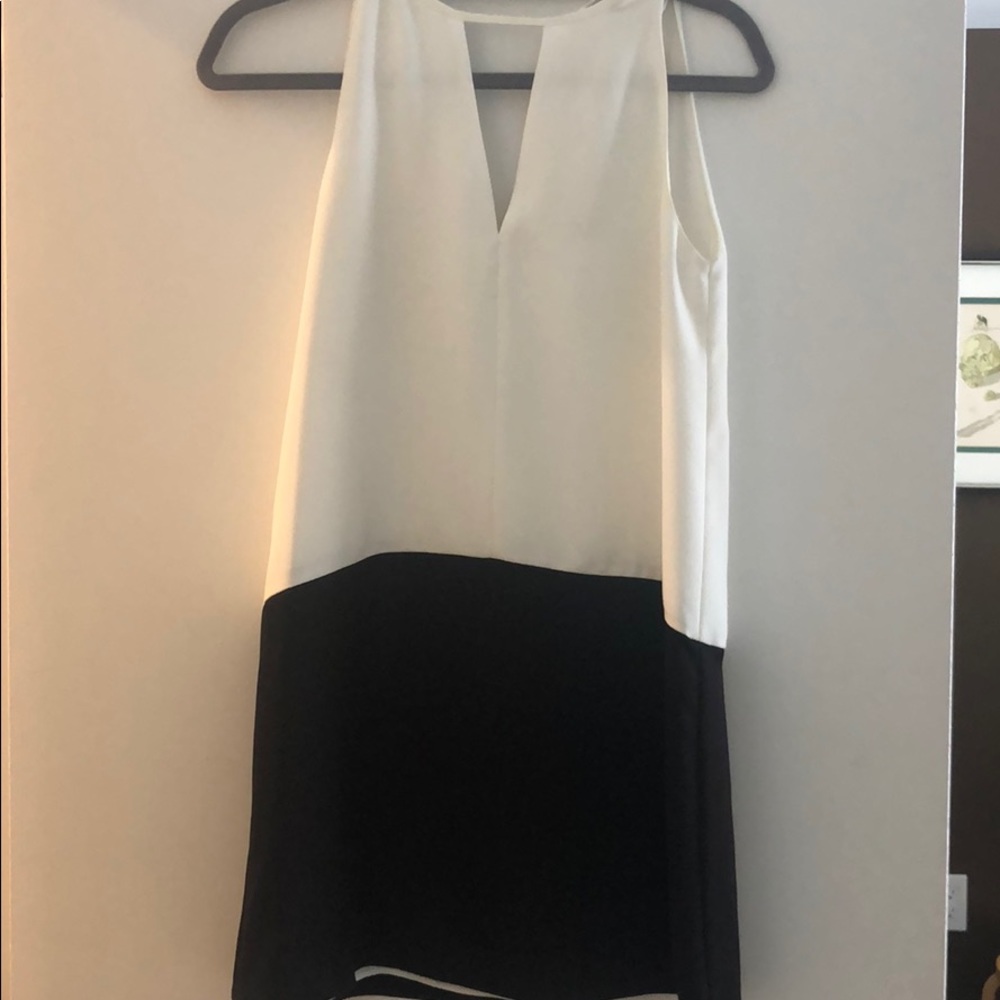 Parker Black & White Mini Dress XS